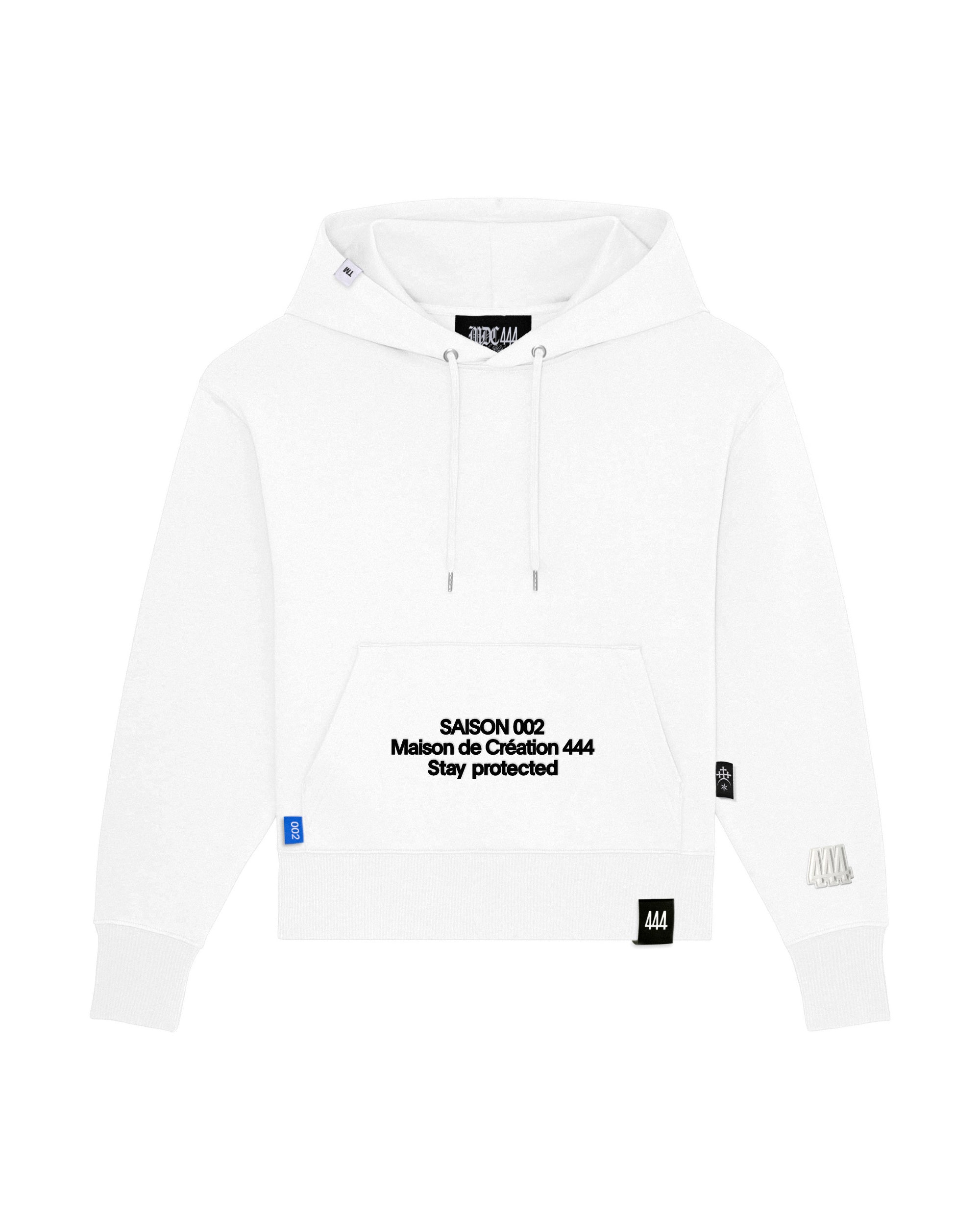 "NO-LOGO" WHITE HOODIE